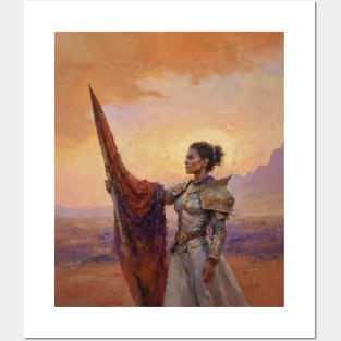 Lady Commander Warrior At Sunset Posters and Art